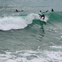 Surfers in Donostia